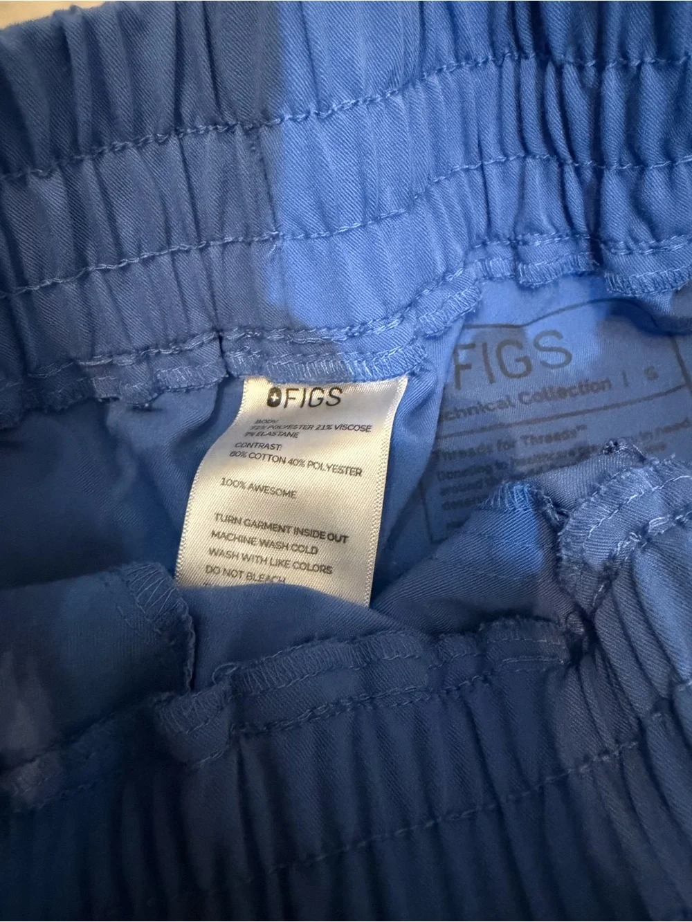 Figs Zamora Jogger Technical Collection Ceil Blue Scrub pants sz small